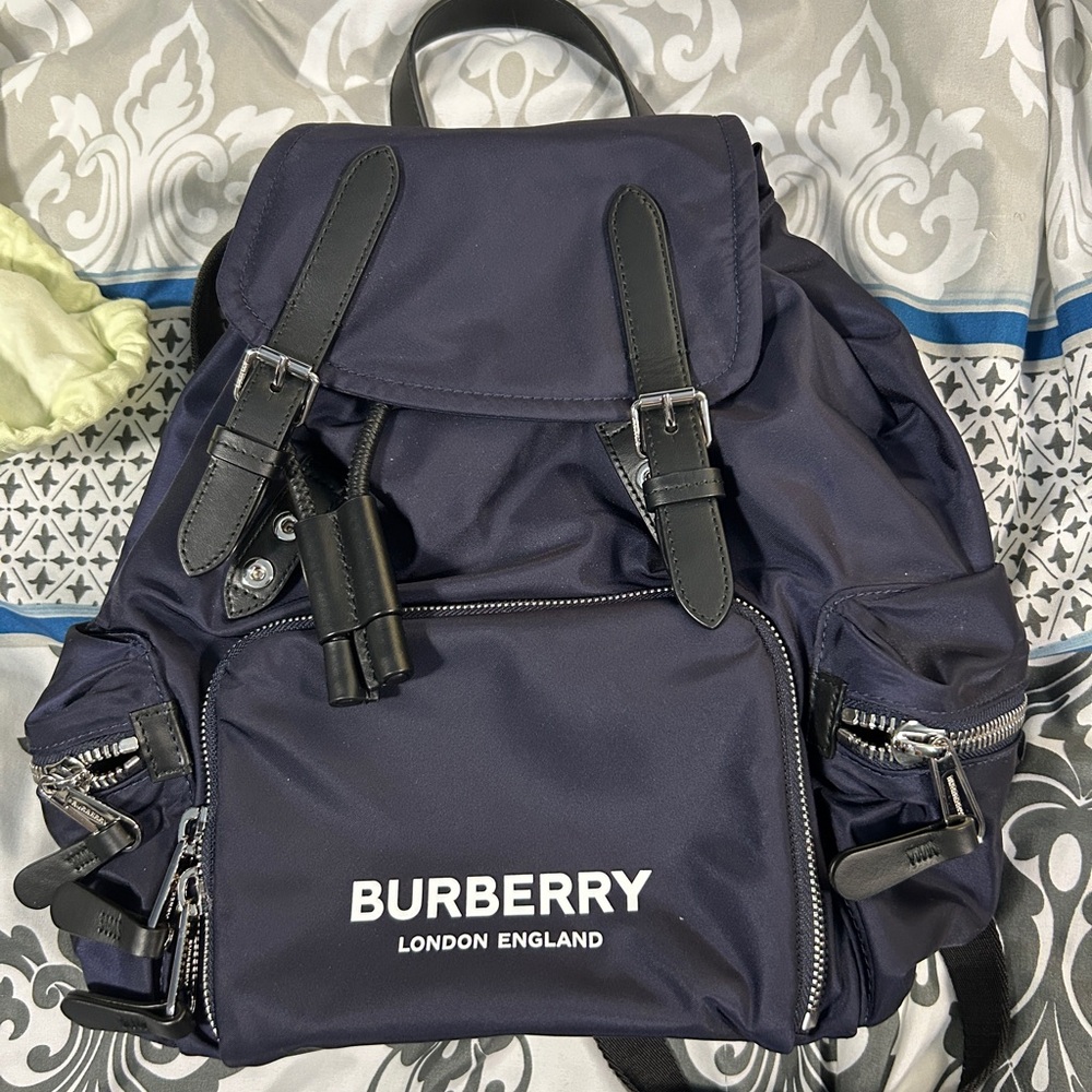 Burberry Navy Medium Rucksack Backpack - NWT